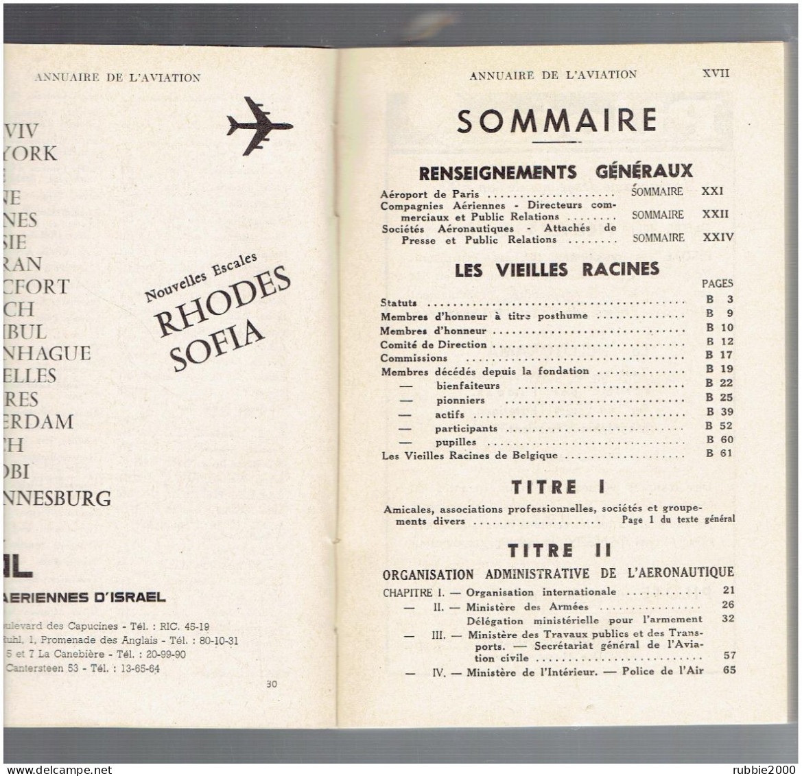 1965 ANNUAIRE DE L AVIATION ET DE L ASTRONAUTIQUE LES VIEILLES RACINES HORIZONS DE FRANCE AVION - AeroAirplanes