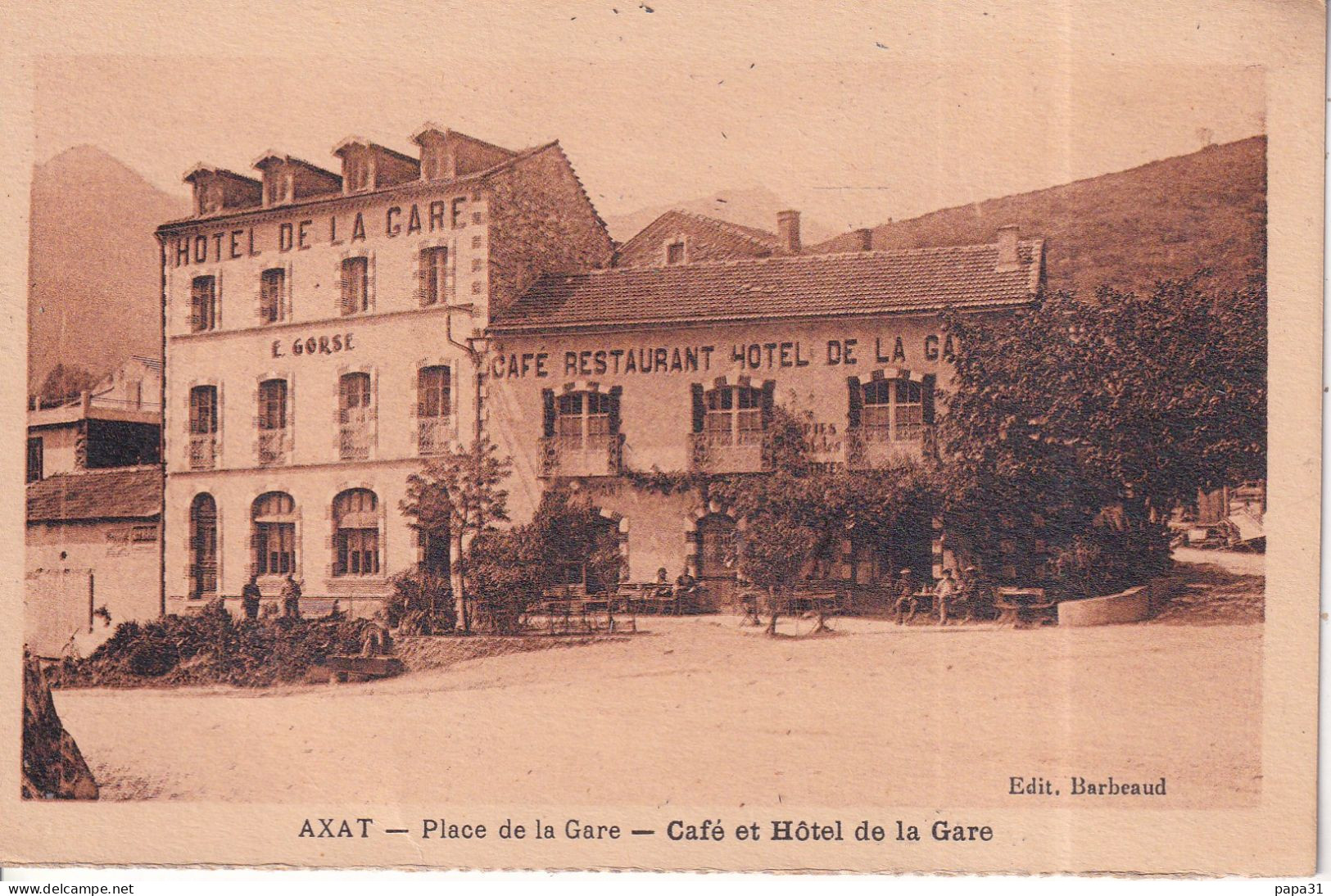 AXAT / PLACE DE LA GARE / CAFE ET HOTEL DE LA GARE - Axat