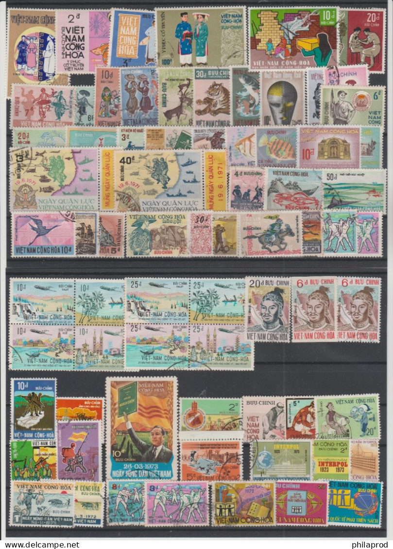 VIETNAM  1951-1975  PAYS COMPLETE / COUNTRY COLLECTION  Used  See 7 Scans...+ 21 Unissued    RARE - Vietnam