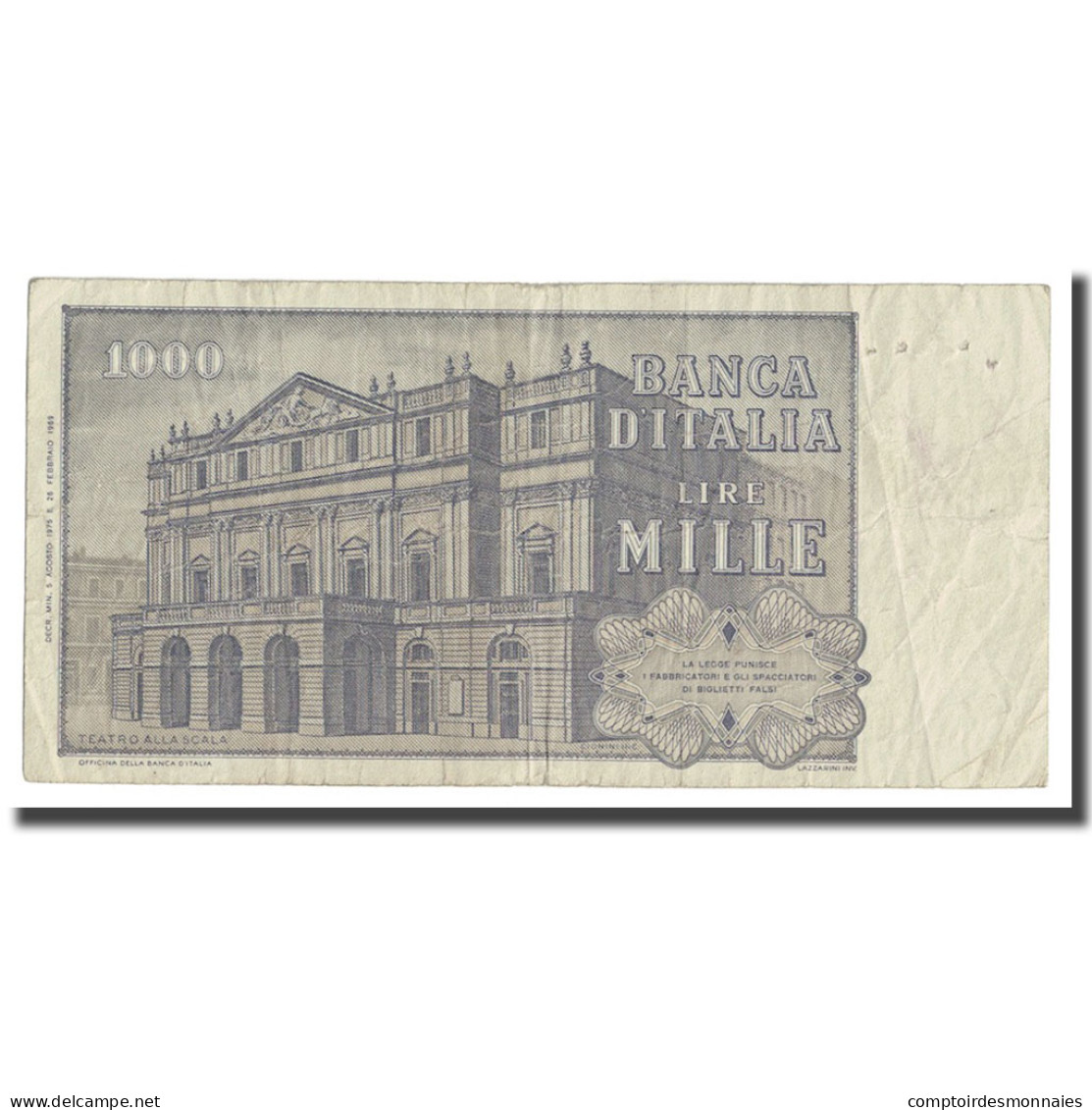 Billet, Italie, 1000 Lire, 1969-1981, KM:101d, TB+ - 1.000 Lire