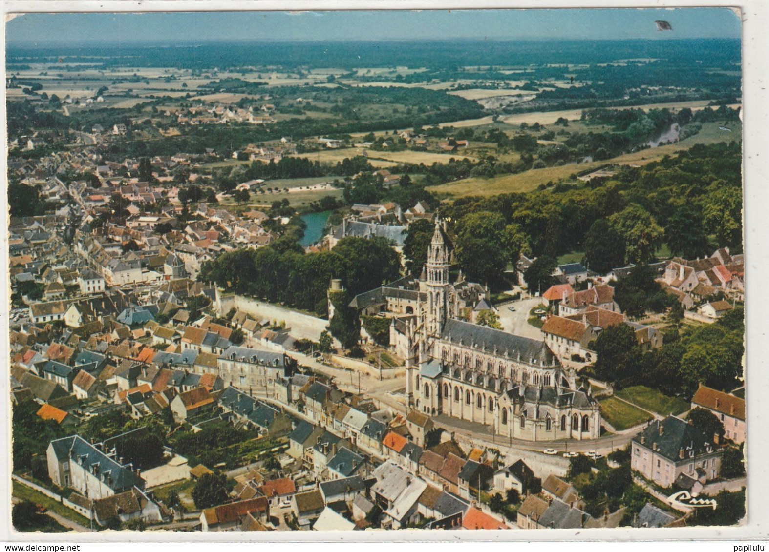 44 DEPT 18 : édit. Cim : Châteauneuf Sur Cher Vue Générale Aérienne - Chateauneuf Sur Cher