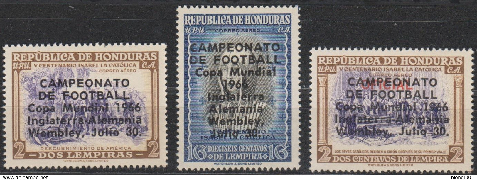 Soccer World Cup 1966 - HONDURAS - Set 3v Ovp MNH - 1966 – Angleterre