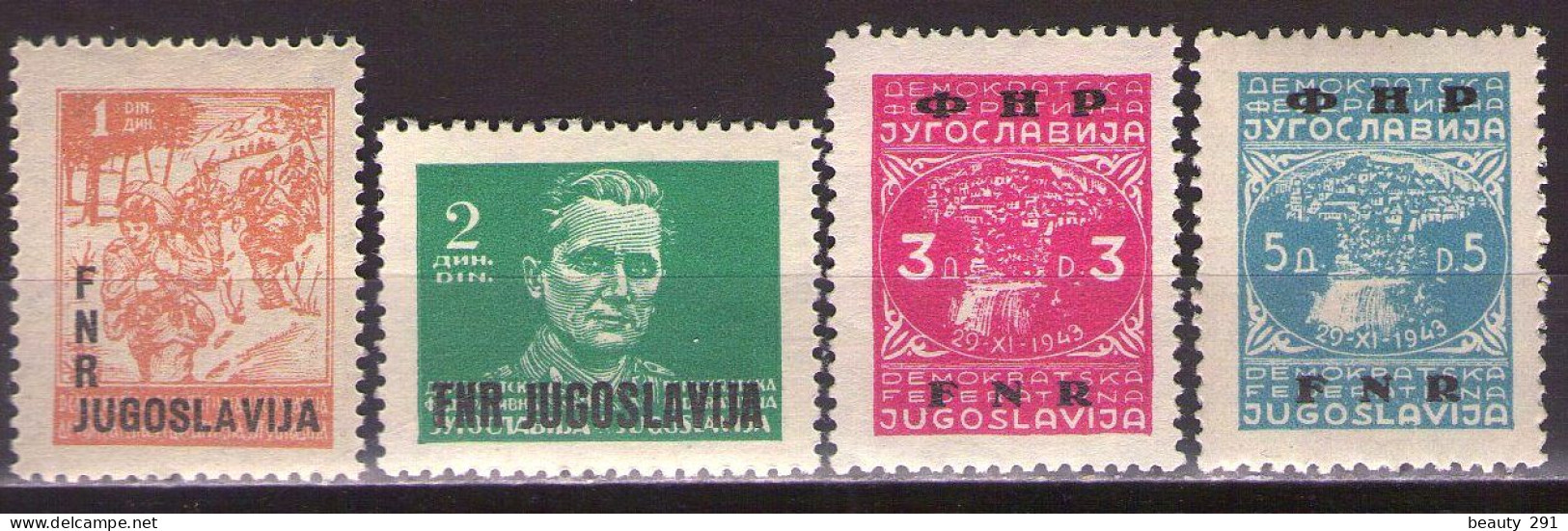 Yugoslavia 1950 - Definitive With Overprint, Mi 601-604 - MNH**VF - Neufs
