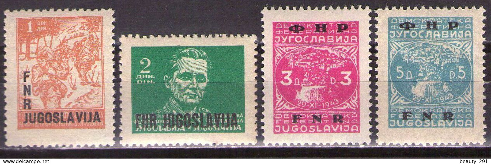 Yugoslavia 1950 - Definitive With Overprint, Mi 601-604 - MNH**VF - Nuevos