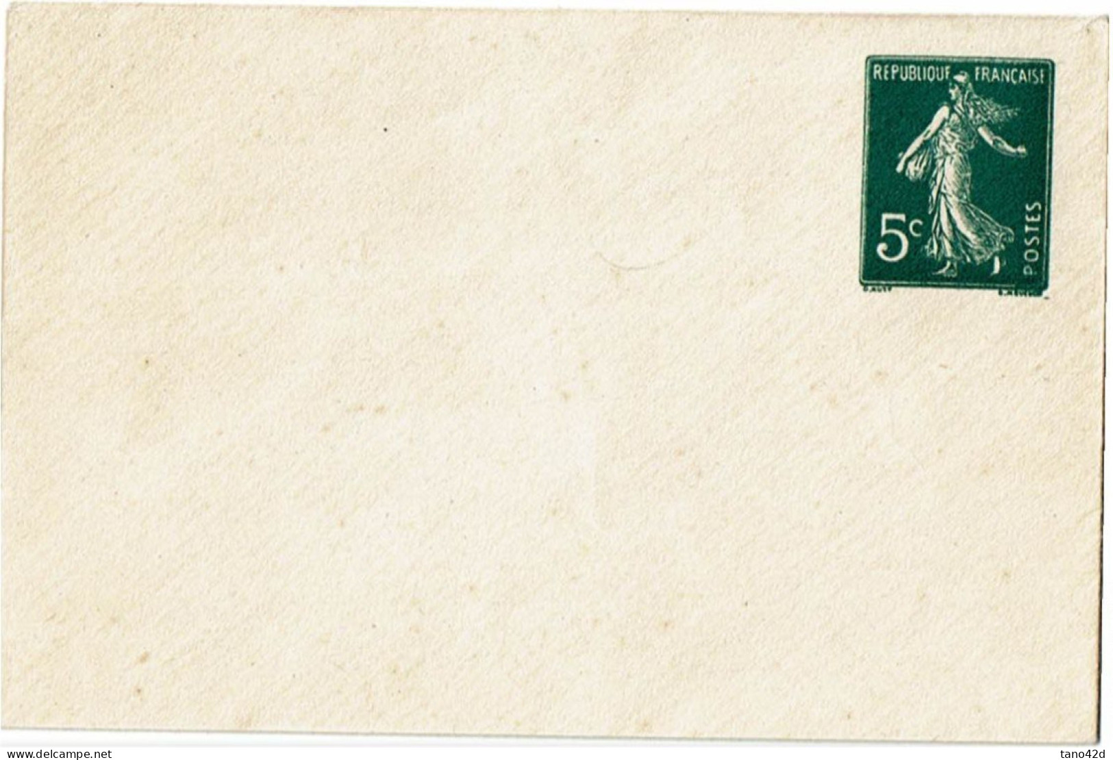 PP15 - FRANCE 2 ENVELOPPES TYPE SEMEUSE CAMEE 5c VERT (D417) ET VERT FONCE (D021) - Standard Covers & Stamped On Demand (before 1995)