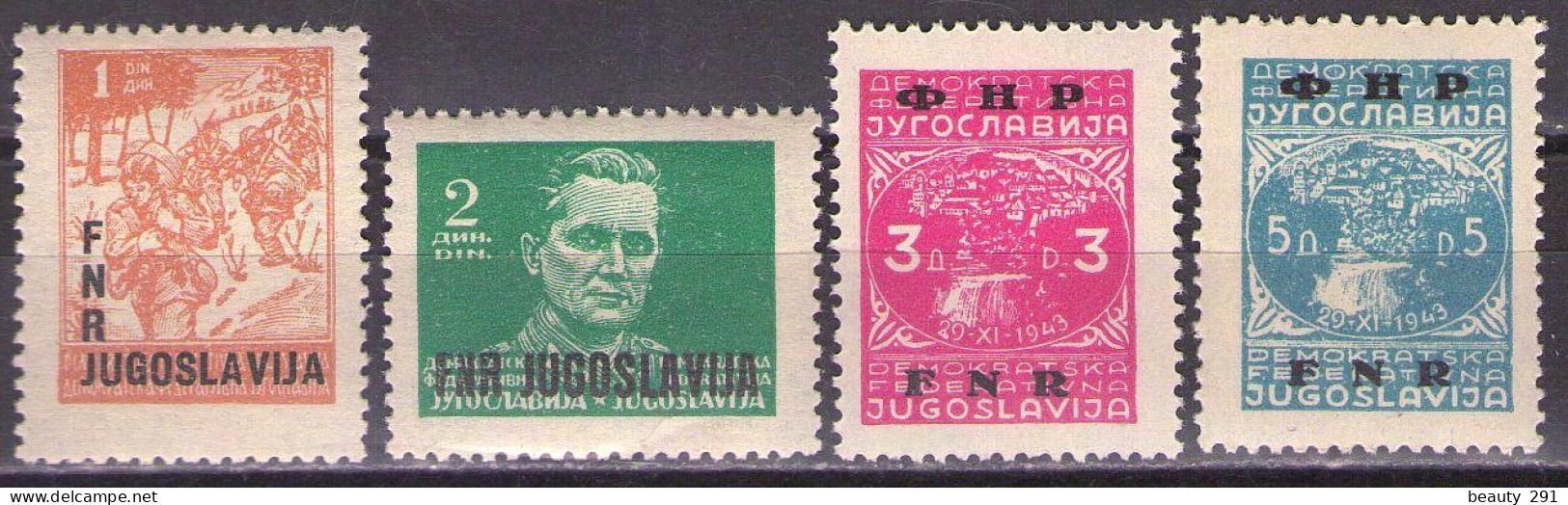 Yugoslavia 1950 - Definitive With Overprint, Mi 601-604 - MNH**VF - Neufs