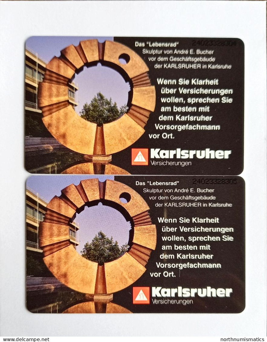 2 Pcs Germany Telekom Telefonkarte Chip Phone Card  Mint Consecutive - Lots - Collections