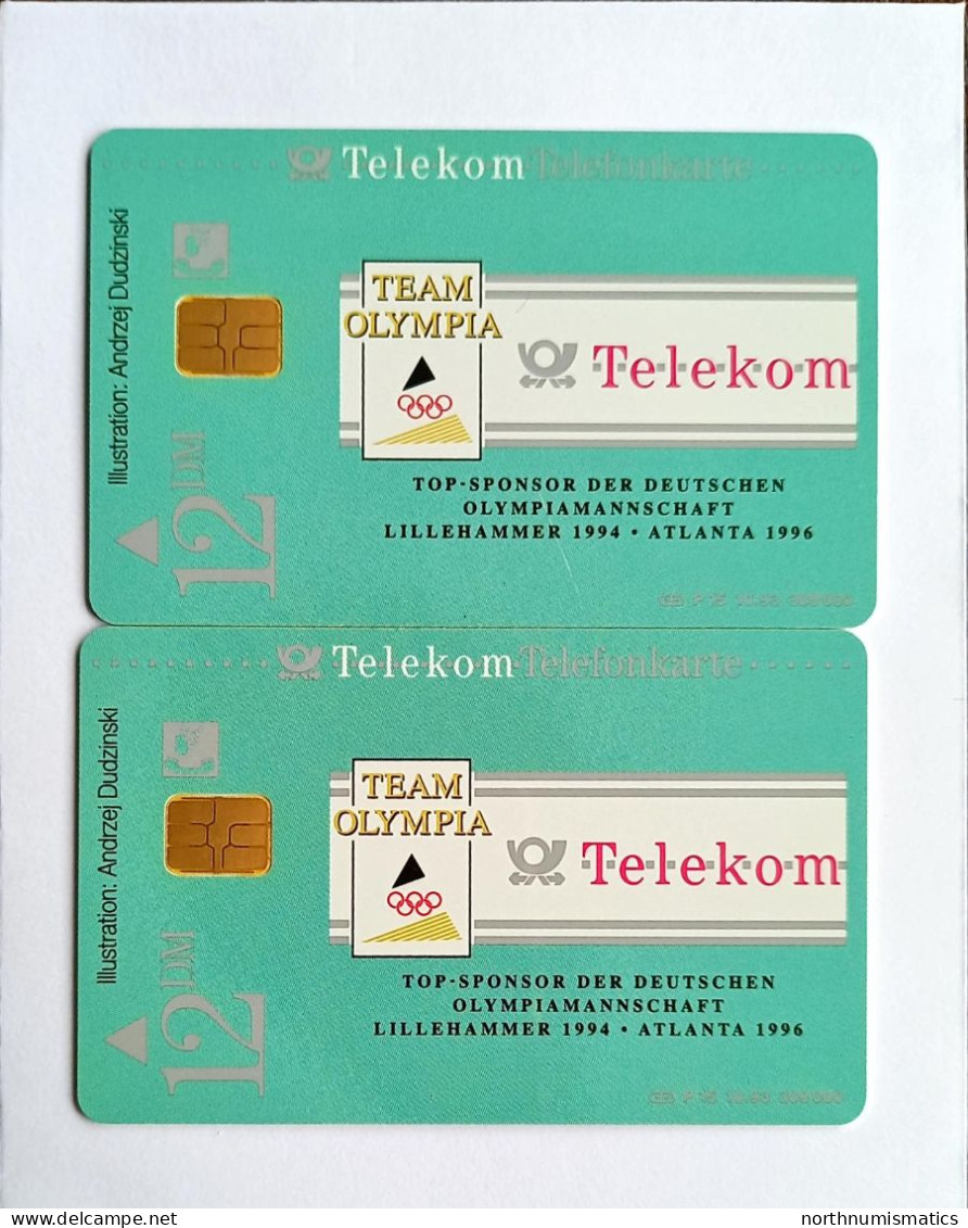 2 Pcs Germany Telekom Telefonkarte Chip Phone Card  Mint Consecutive Number Scratch - Lots - Collections