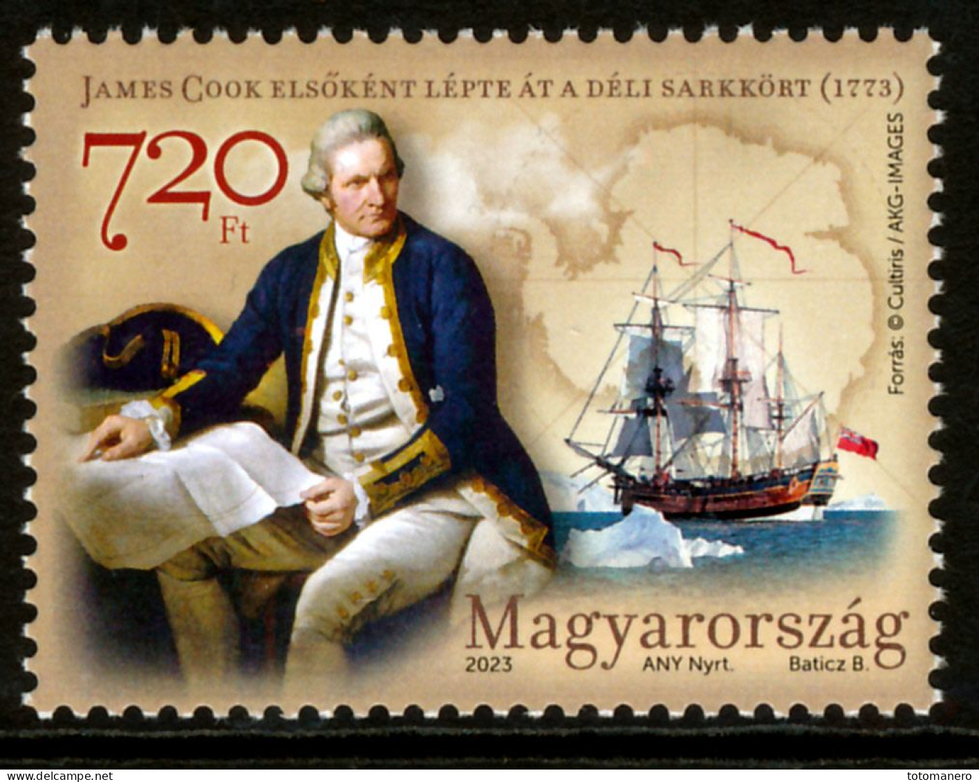 HUNGARY/Ungarn 2023 - 250th Anniversary Of James Cook Crossing The Antarctic Circle - Set - Events & Commemorations