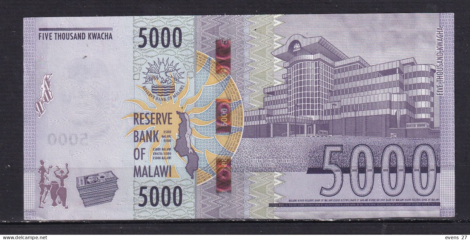 MALAWI-2022-RESERVE BANK OF MALAWI-5000 KWACHA- AV PREFIX-UNCIRCULATED. - Other - Africa