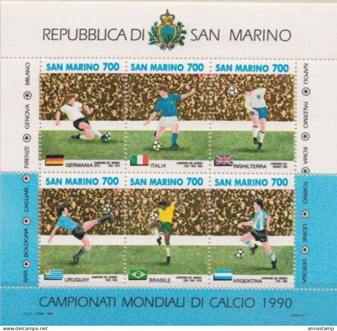San Marino MNH SS - 1990 – Italy