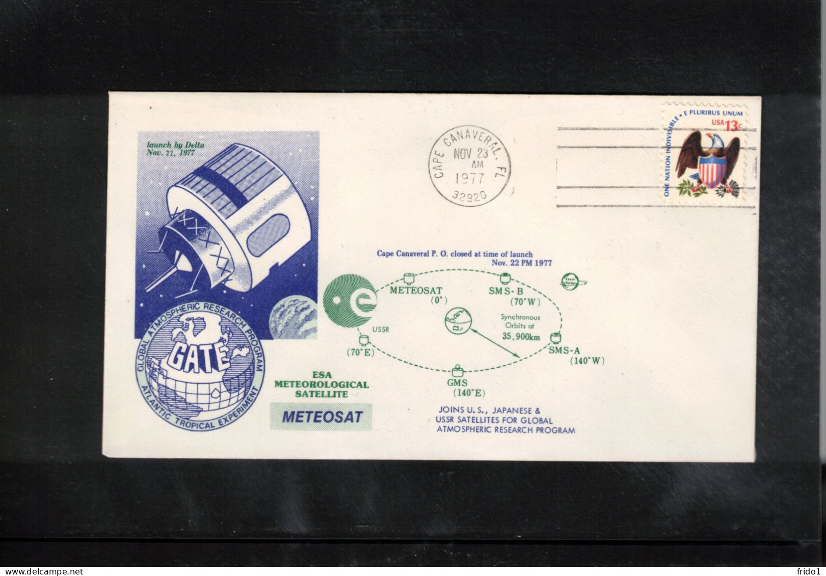 USA 1977 Space / Weltraum Satellite ESA - METEOSAT - Meteorological Satellite Interesting Cover - Verenigde Staten