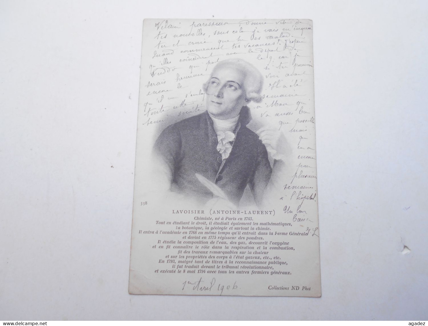 Cpa   Antoine Laurent Lavoisier Chimiste 1906 - Personnages Historiques