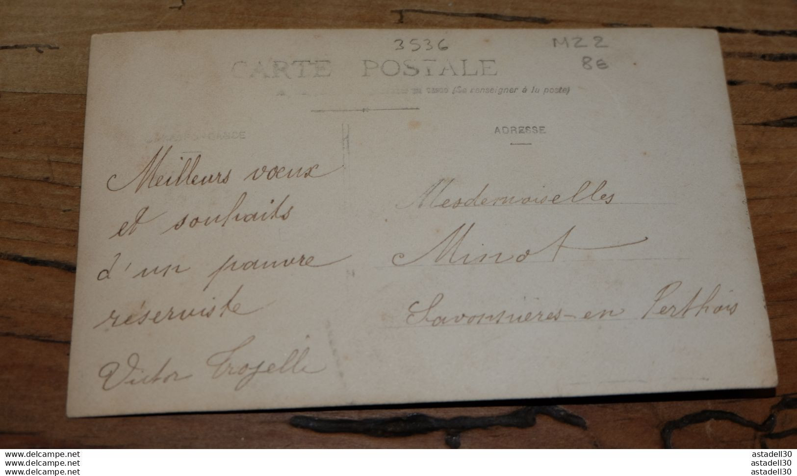 Carte Photo à Identifier , WWI ?? Reserviste Victor TROJELLI ............. 10714 - Zu Identifizieren