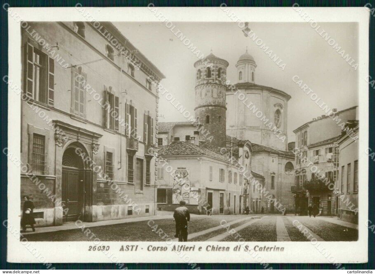 Asti Città Corso Alfieri Chiesa Santa Caterina FG Foto Cartolina RB5539 - Asti