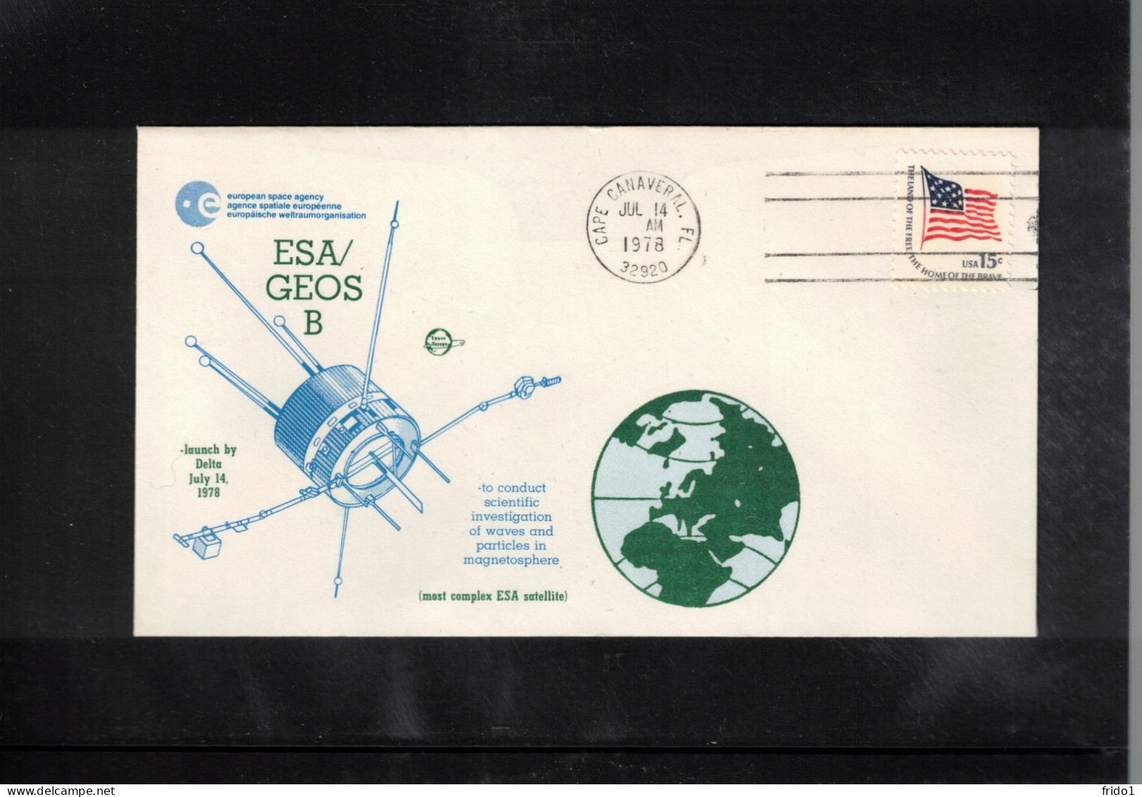 USA 1978 Space / Weltraum Satellite ESA - GEOS B Interesting Cover - Estados Unidos