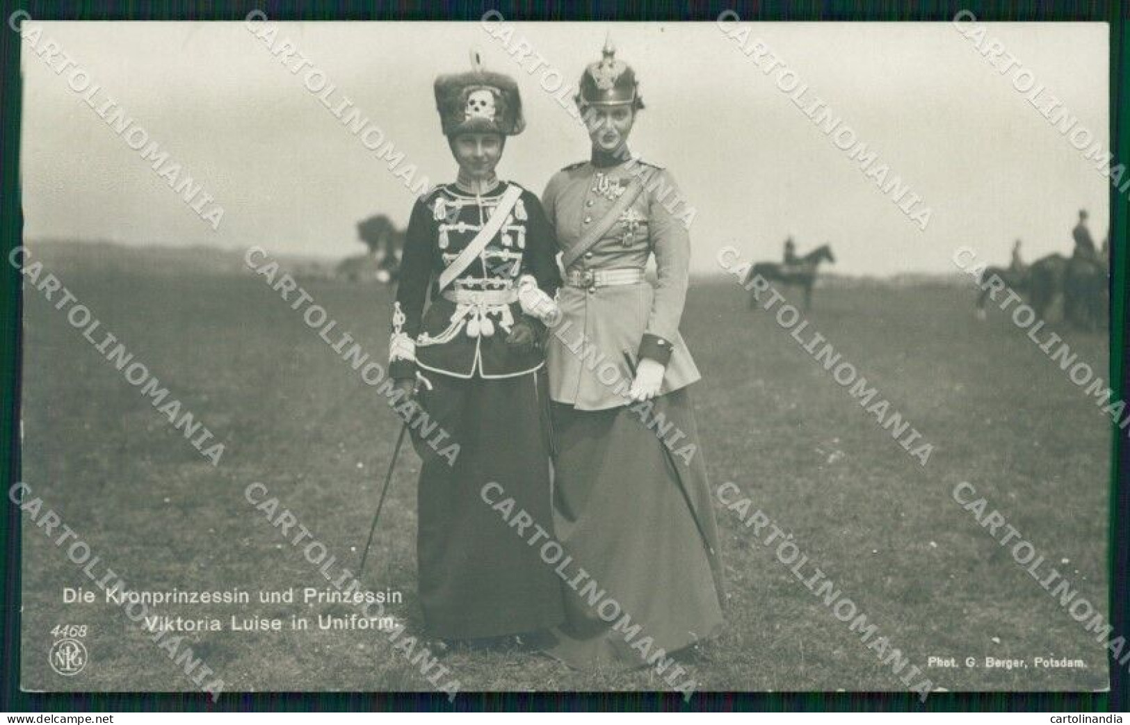 Reali Royalty Victoria Louise Of Prussia Teschio Foto Postcard QT5057 - Other & Unclassified