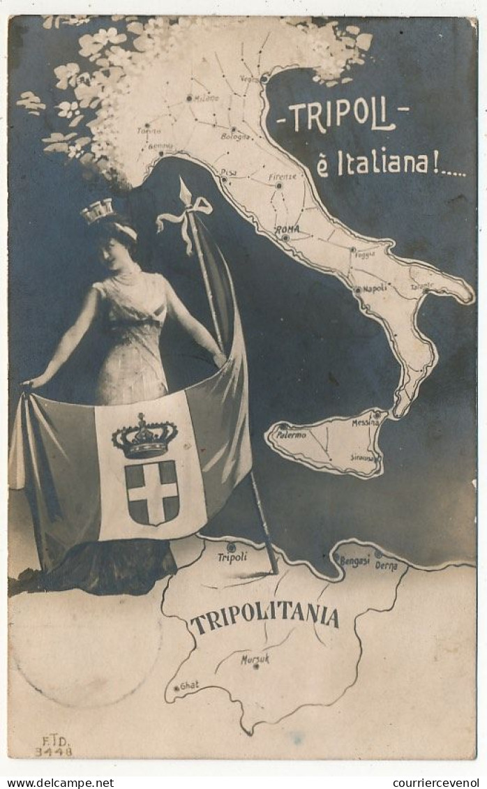 3 CPA - ITALIE / LYBIE - Patriotiques Italiennes Revendicant La Tripolitaine - Guerre Italo-turque - Libye