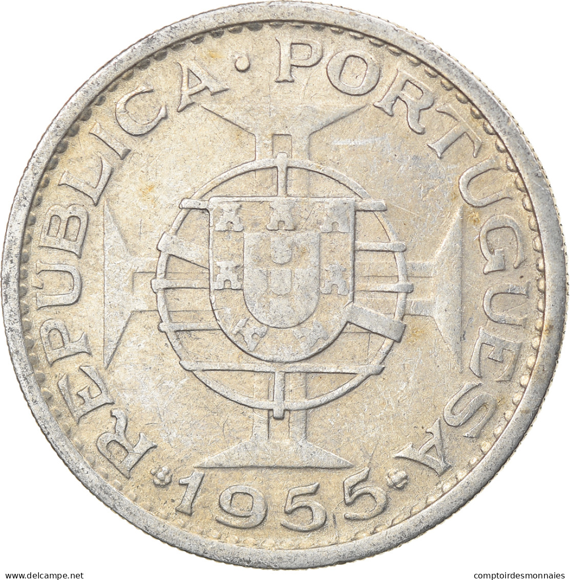 Monnaie, Mozambique, 20 Escudos, 1955, TTB, Argent, KM:80 - Mozambico