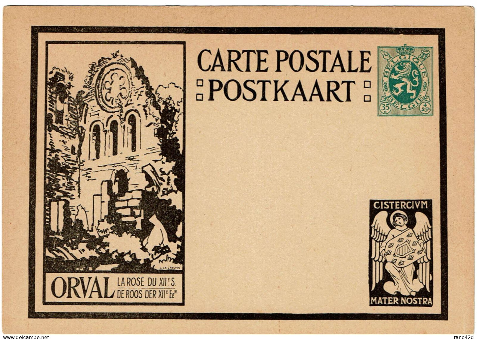 PP15 - BELGIQUE 2 EP CP ORVAL NEUVES - Postcards 1934-1951