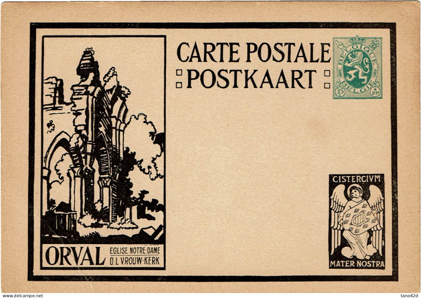 PP15 - BELGIQUE 2 EP CP ORVAL NEUVES - Postkarten 1934-1951