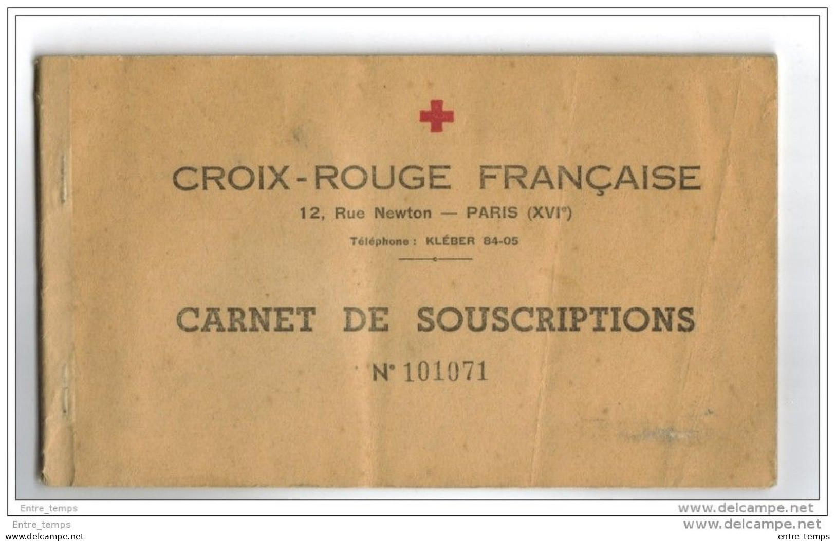 Croix Rouge Comité Varzy Entrains Sur Nohain  Carnet Souscriptions 1944 - Sammlungen