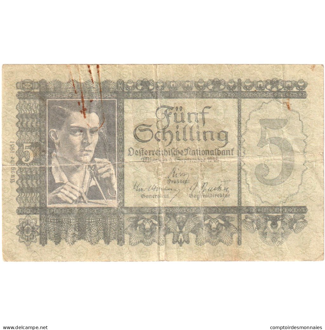 Autriche, 5 Schilling, 1945, 1945-09-04, KM:121, TB - Austria