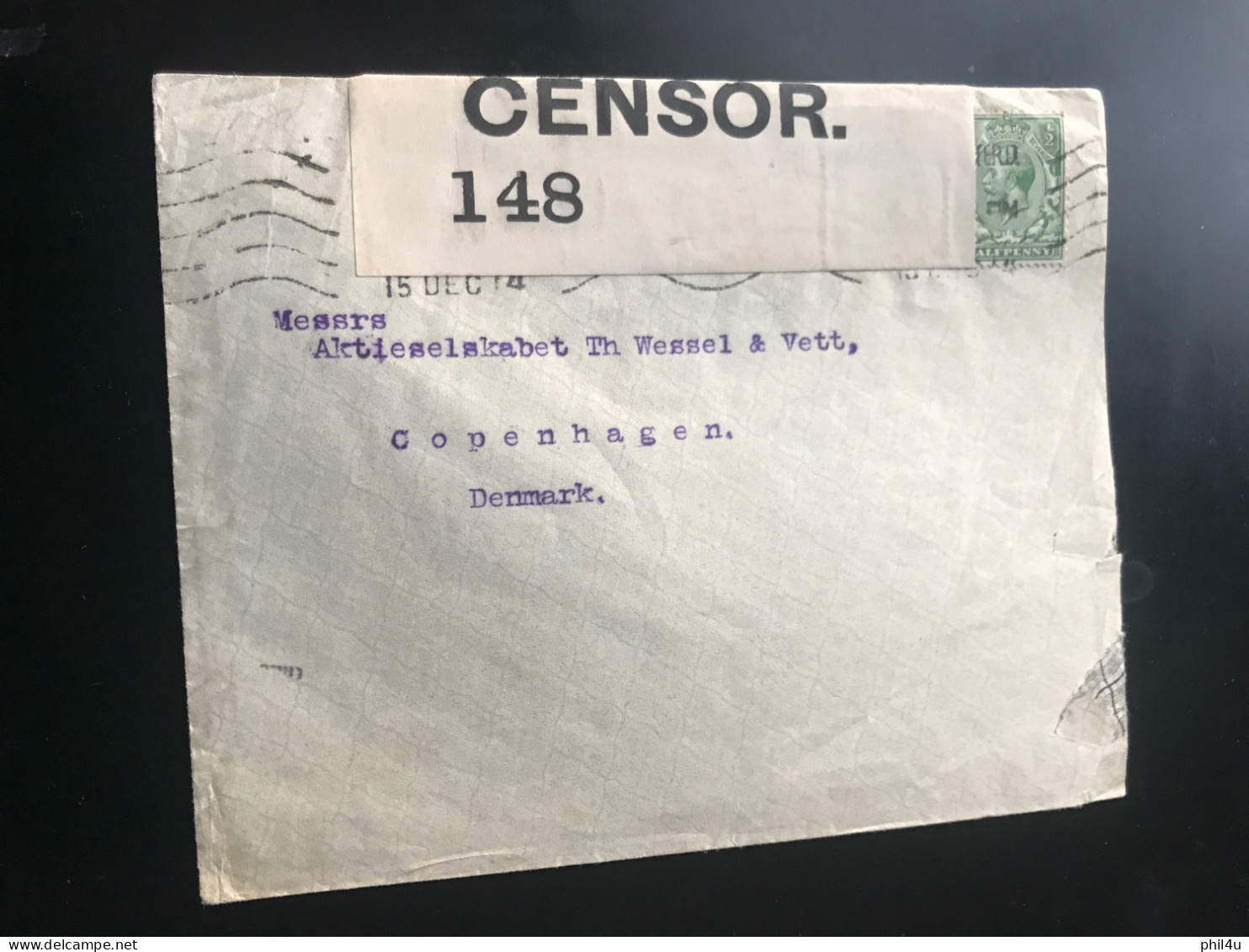 1927 GB 3 Censor Covers Including One Perfin See Photos - Covers & Documents