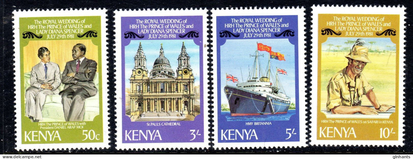 KENYA - 1981 ROYAL WEDDING SET (4V) FINE MNH ** SG 207-210 - Kenya (1963-...)