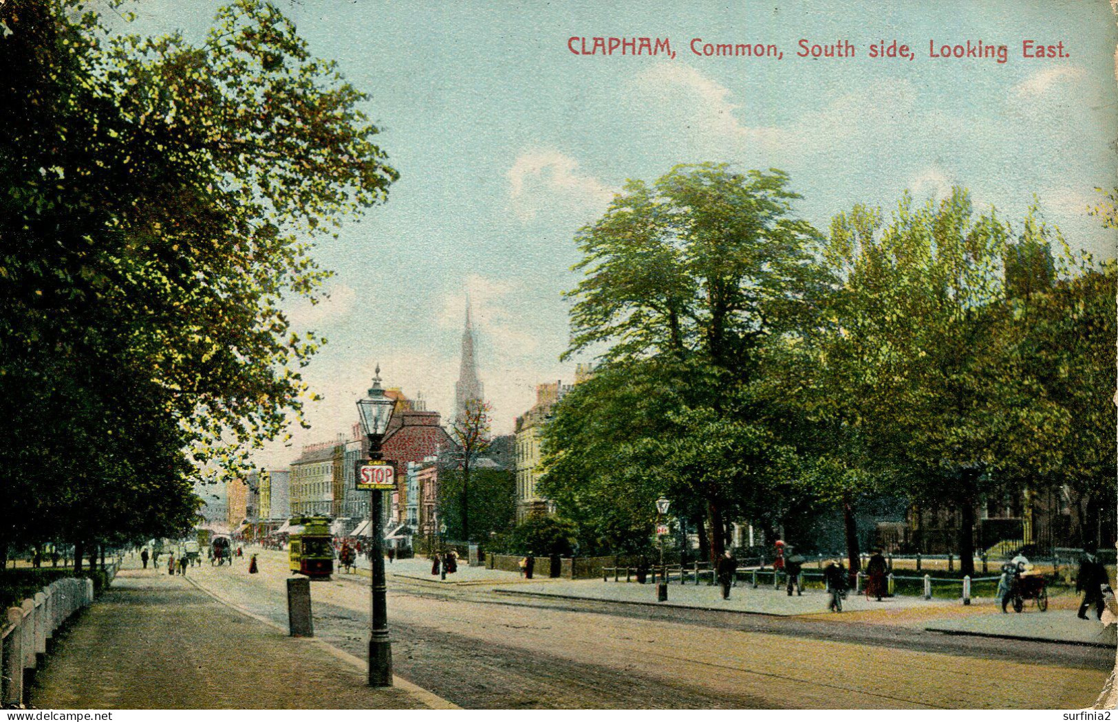 LONDON - CLAPHAM COMMON SOUTH SIDE LOOKING EAST 1908  Lo1699 - Londres – Suburbios