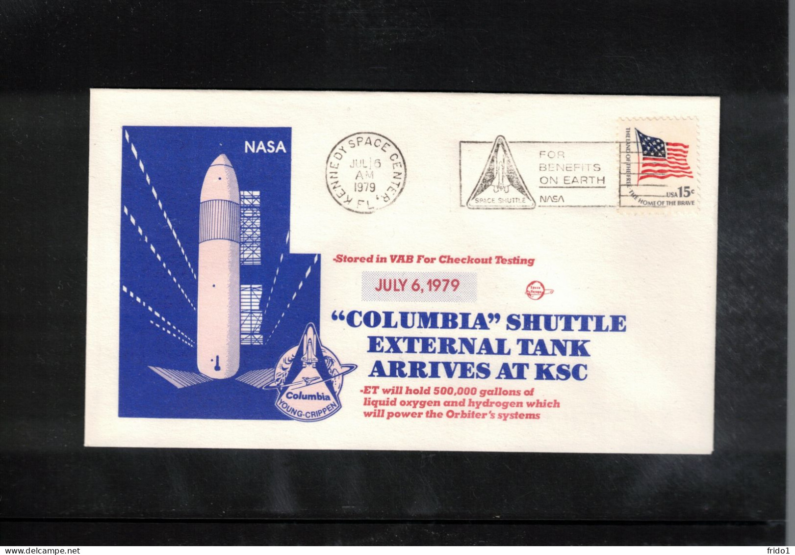 USA 1979 Space / Weltraum Space Shuttle Columbia External Tank Arrives At KSC Interesting Cover - Etats-Unis
