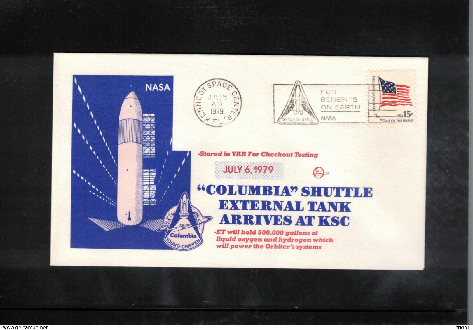 USA 1979 Space / Weltraum Space Shuttle Columbia External Tank Arrives At KSC Interesting Cover - Estados Unidos