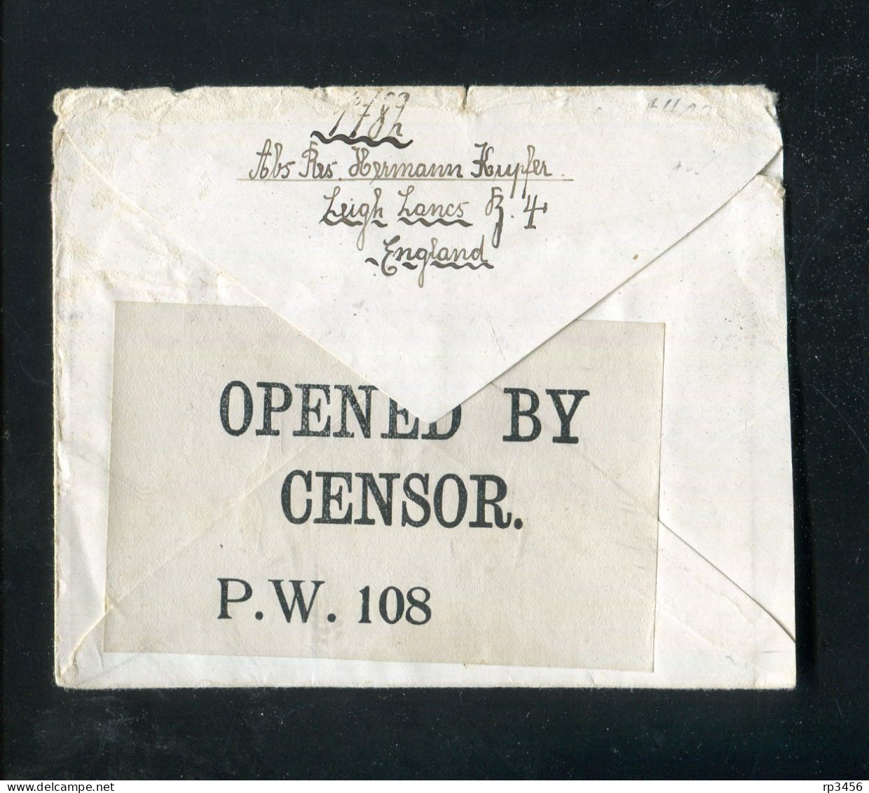 "GB/DR" 1916, Brief "Prisoners Of War", Rs. "ZENSUR" (OPENED BY CENSOR), Nach Koeln, Mit Inhalt (R1189) - Prisoners Of War Mail