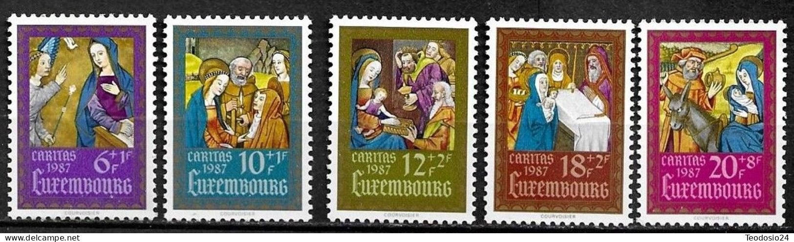 LUXEMBURGO 1987  YT 1135/1139 ** CARIDAD VC 17 EUROS - Nuevos