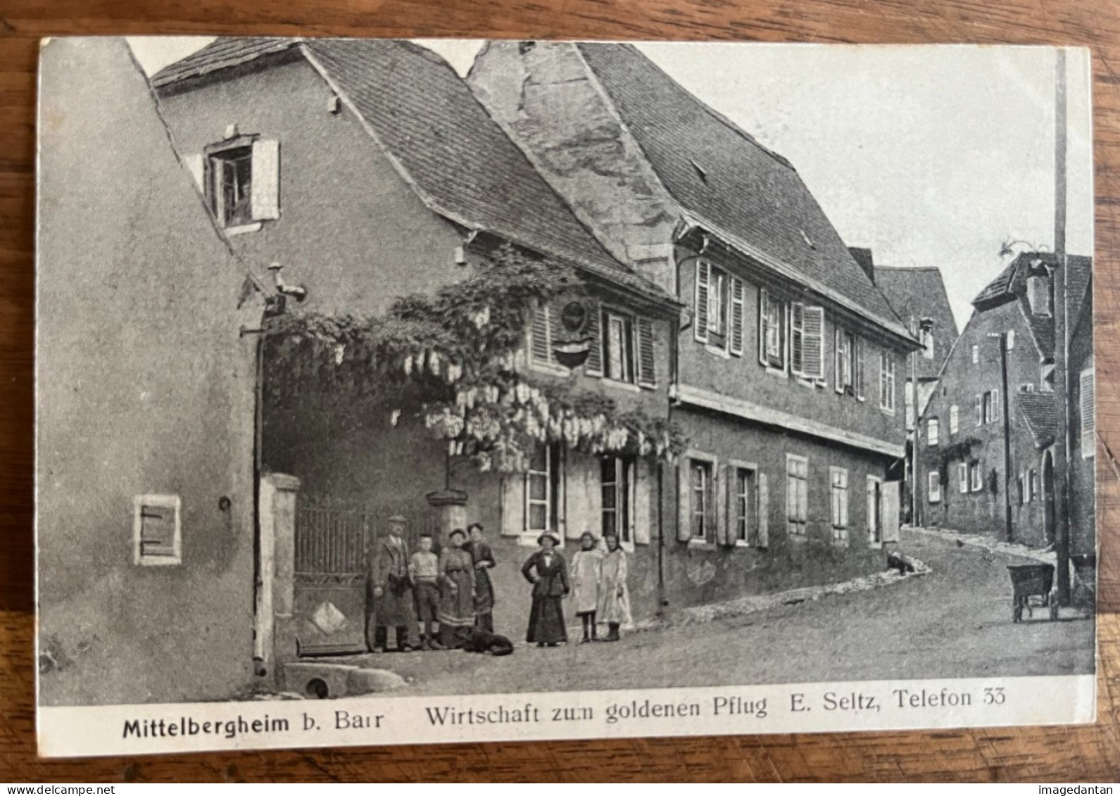 67 - Mittelbergheim Près Barr - Wirtschaft Animée - Restaurant Charrue D'or - E. Seltz - Enseigne - Barr