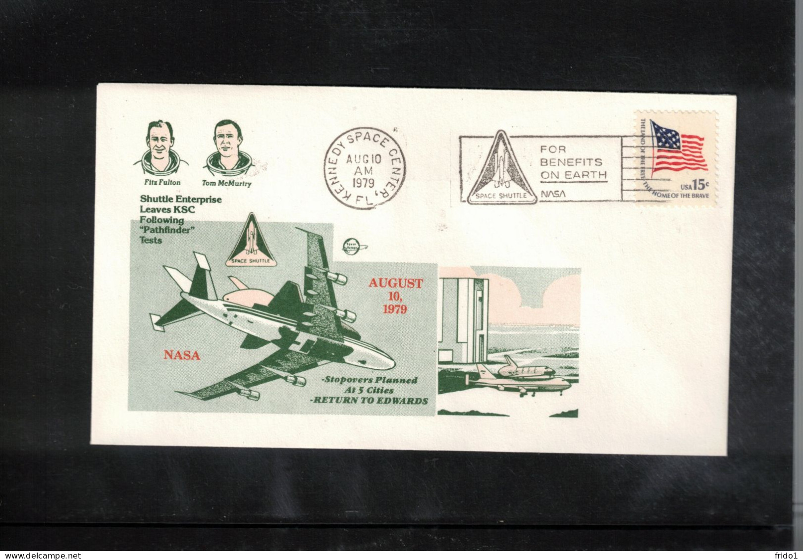 USA 1979 Space / Weltraum Space Shuttle Enterprise Leaves KSC Following Pathfinder Tests Interesting Cover - United States