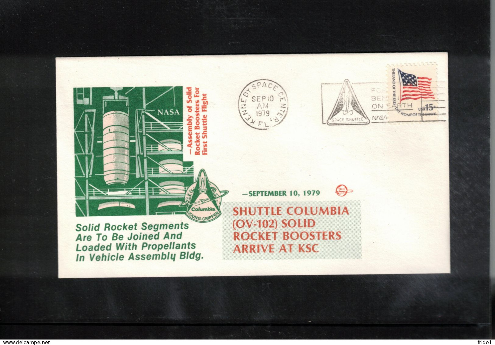 USA 1979 Space / Weltraum Space Shuttle Columbia Solid Rocket Boosters Arrive At KSC Interesting Cover - Etats-Unis