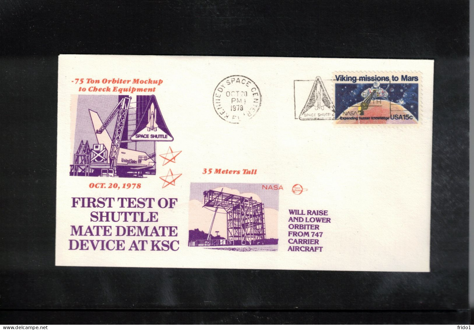 USA 1979 Space / Weltraum Space Shuttle First Test Of Mate Demate Device At KSC Interesting Cover - Stati Uniti