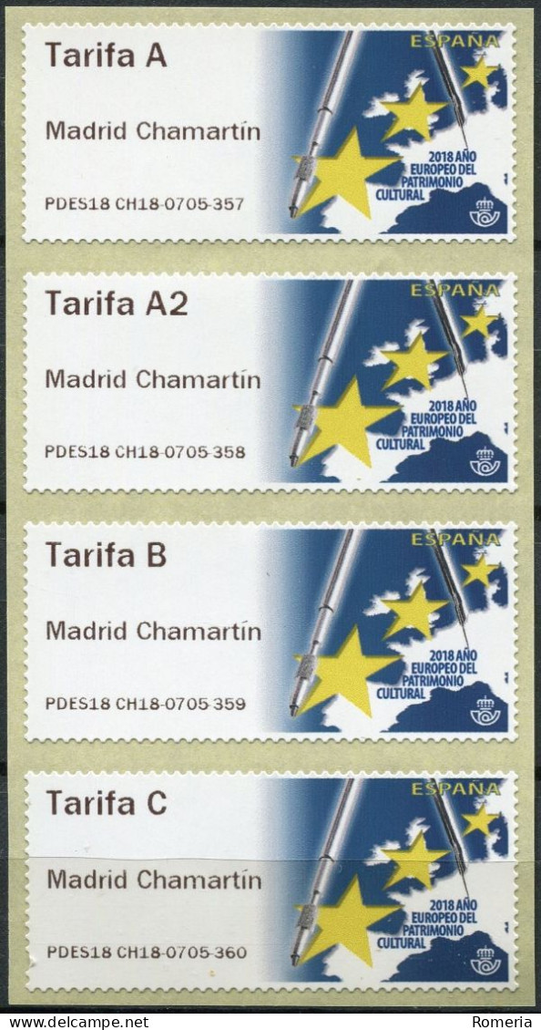 Espagne - 2018 - Madrid Chamartin - Timbres De Distributeurs [ATM]