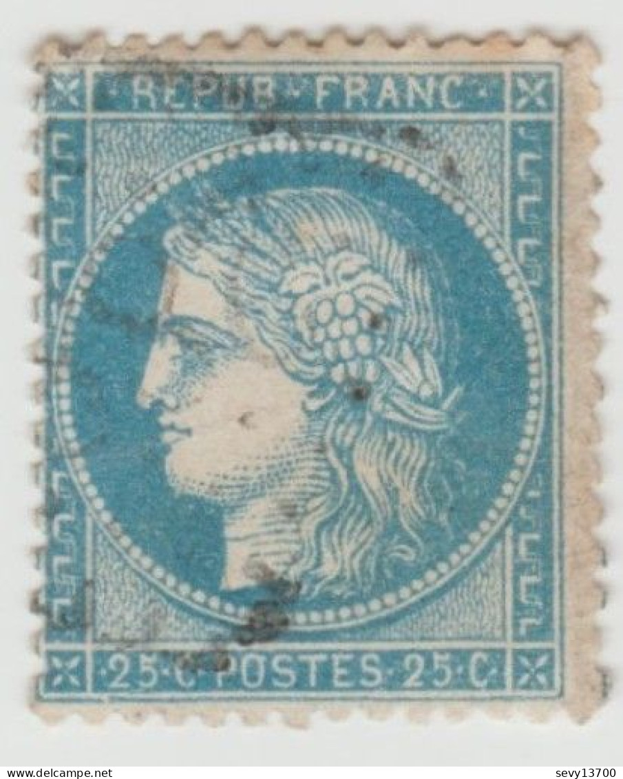 Cérès 25 C Bleu Oblitéré - 1871-1875 Cérès