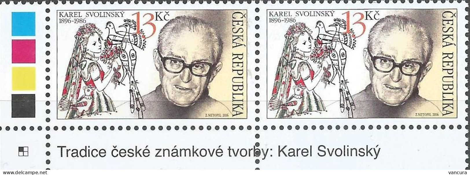 ** 873 Czech Republic Tradition Of The Czech Stamp Production 2016 Karel Svolinsky Dove Peacock - Unused Stamps