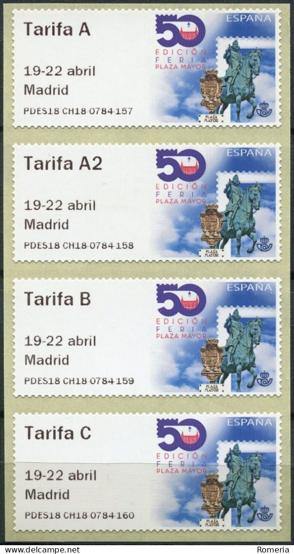 Espagne - 2018 - Madrid - Feria Del Sello - Timbres De Distributeurs [ATM]