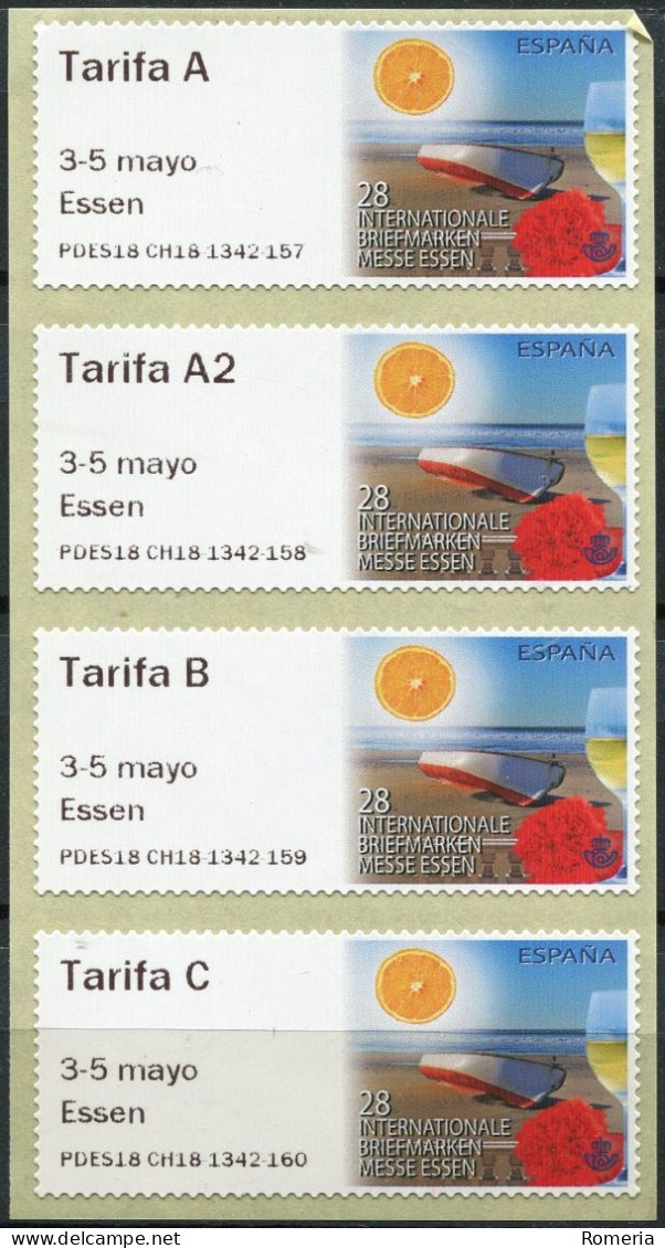 Espagne - 2018 - Essen - Timbres De Distributeurs [ATM]