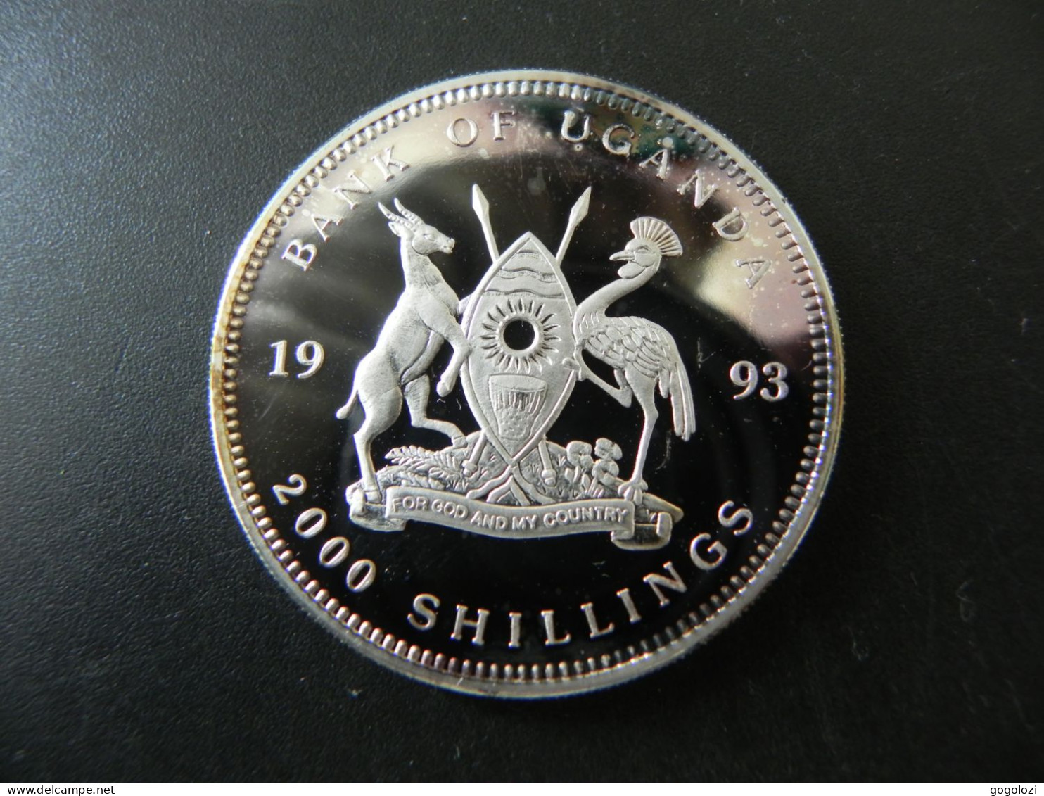 Uganda 2000 Shillings 1993 - Silver (0.999) 19.92 G - Famous Places In The World - Matterhorn - Uganda