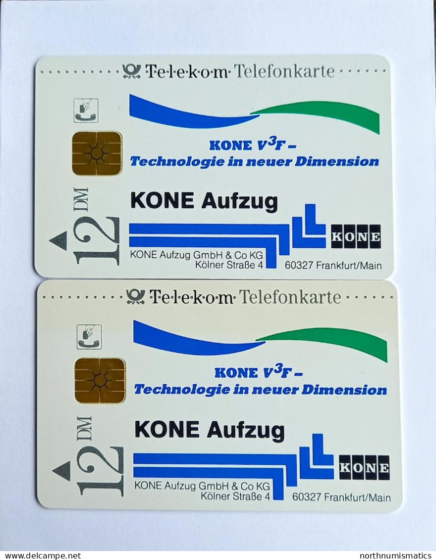 2 Pcs Germany Telekom Telefonkarte Chip Phone Card  Mint Consecutive Number - Lots - Collections