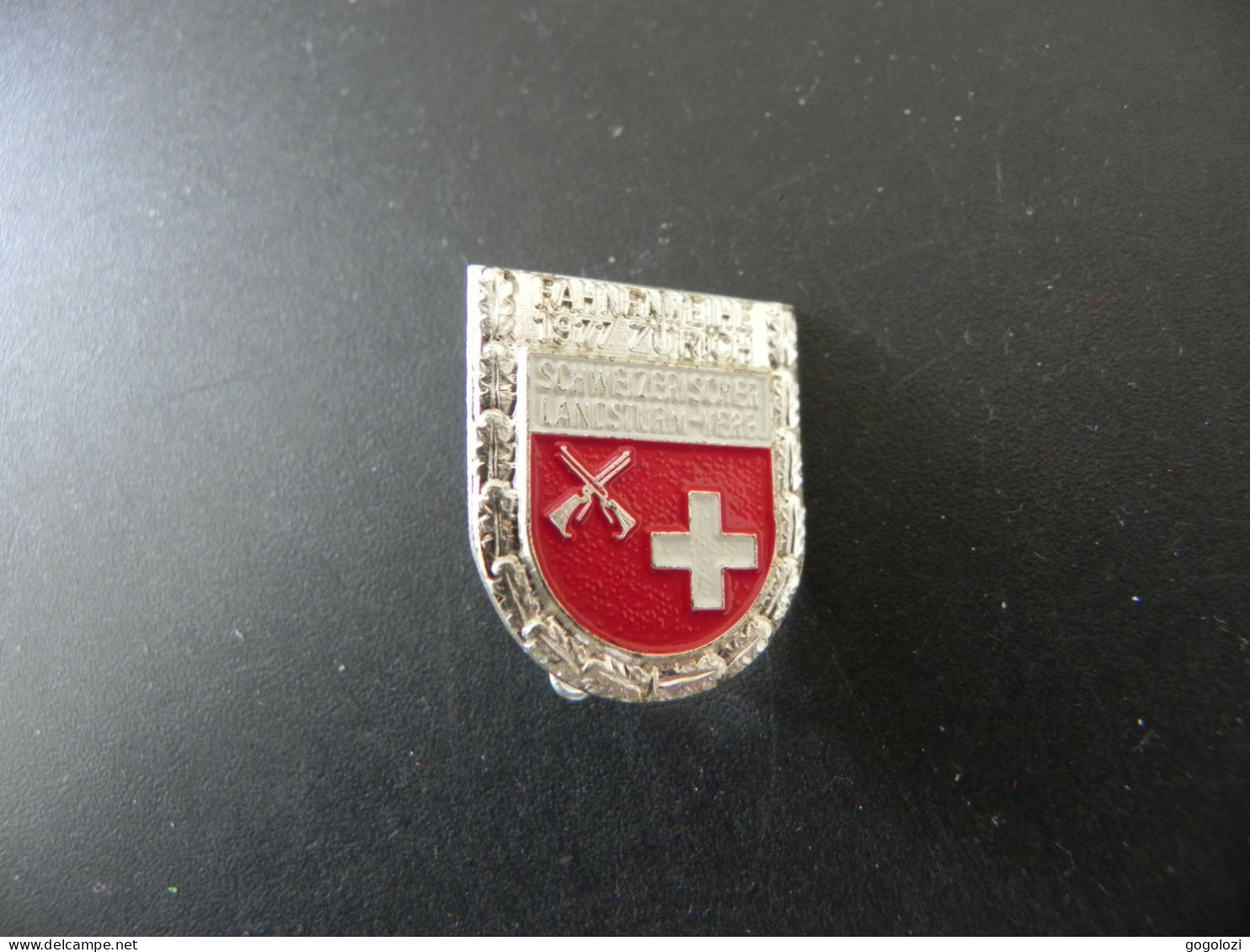 Old Badge Schweiz Suisse Svizzera Switzerland - Schweiz Landsturm-Verband - Fahnenweihe Zürich 1977 - Ohne Zuordnung