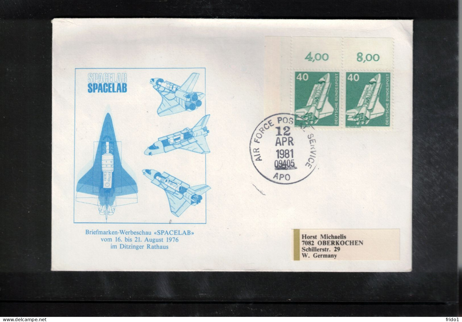 USA 1981 Space / Weltraum Space Shuttle - Spacelab - Department Of The Air Force Interesting Signed Cover - Estados Unidos