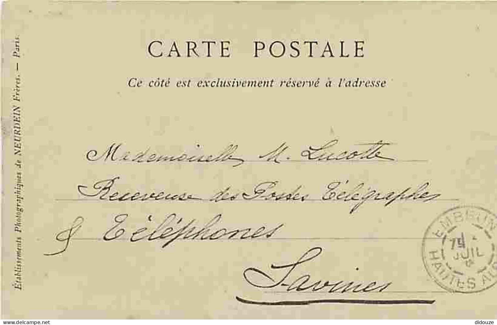 05 - Embrun - Porche De La Cathédrale - Précurseur - Oblitération Ronde De 1903 - CPA - Voir Scans Recto-Verso - Embrun