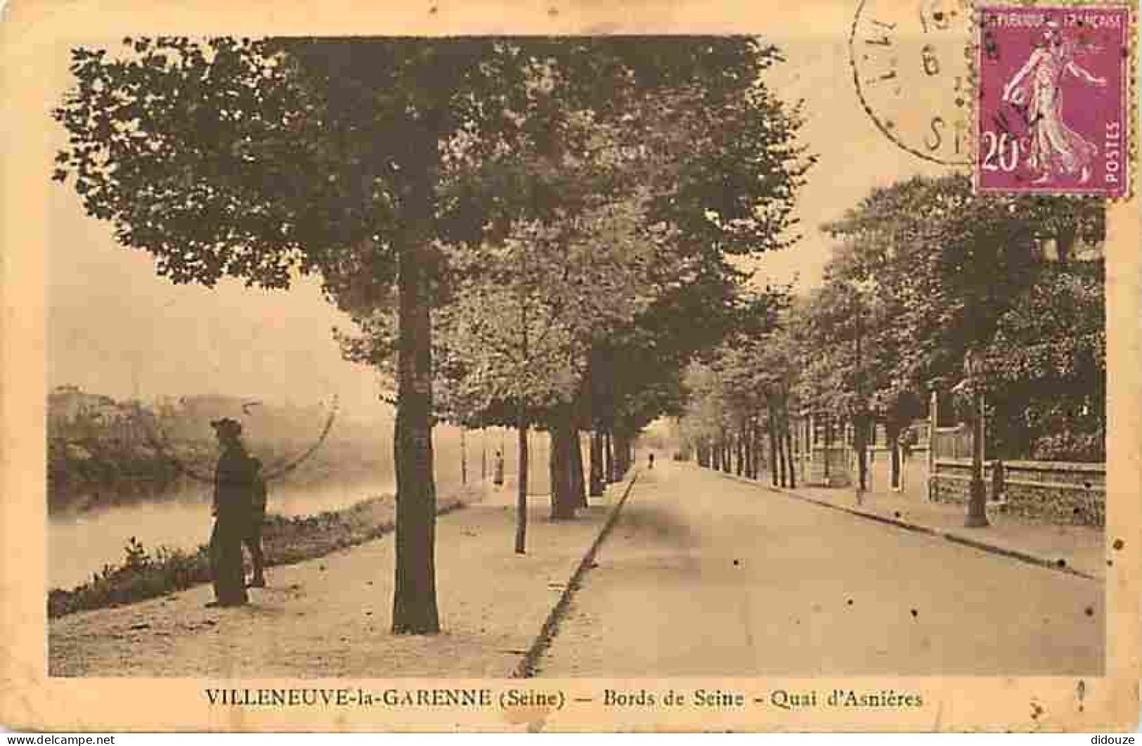 92 - Villeneuve La Garenne - Bords De Seine - Quai D'Asniéres - Animée - Oblitération Ronde De 1935 - CPA - Voir Scans R - Villeneuve La Garenne