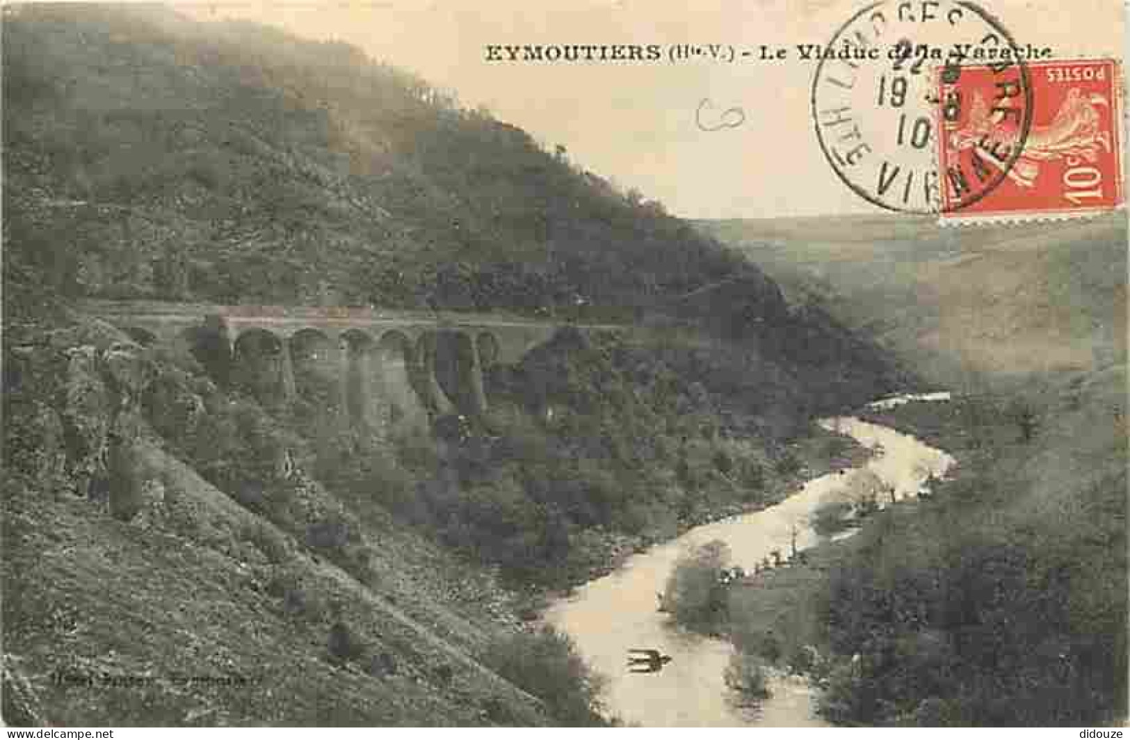 87 - Eymoutiers - Le Viaduc De La Varache - Oblitération Ronde De 1910 - CPA - Voir Scans Recto-Verso - Eymoutiers